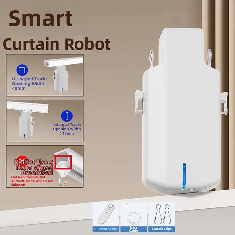 rideau intelligent blanc moderne télécommande clips rideau câble données