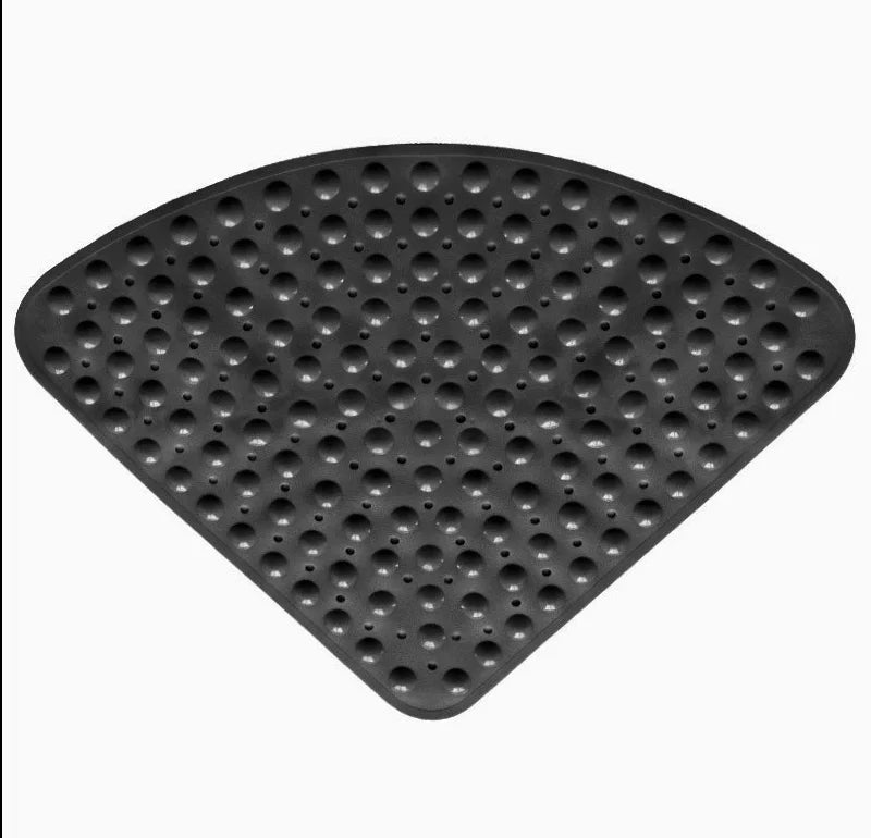 tapis bain moderne 54x54cm texturé ventouses drainage gris clair minimaliste respectueux environnement