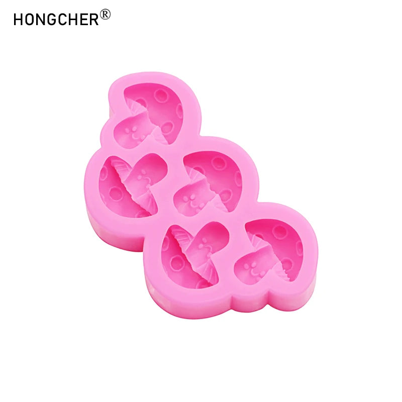 moule silicone gâteau forme champignon rose clair décoration dessert cuisine chocolat enfantin moderne