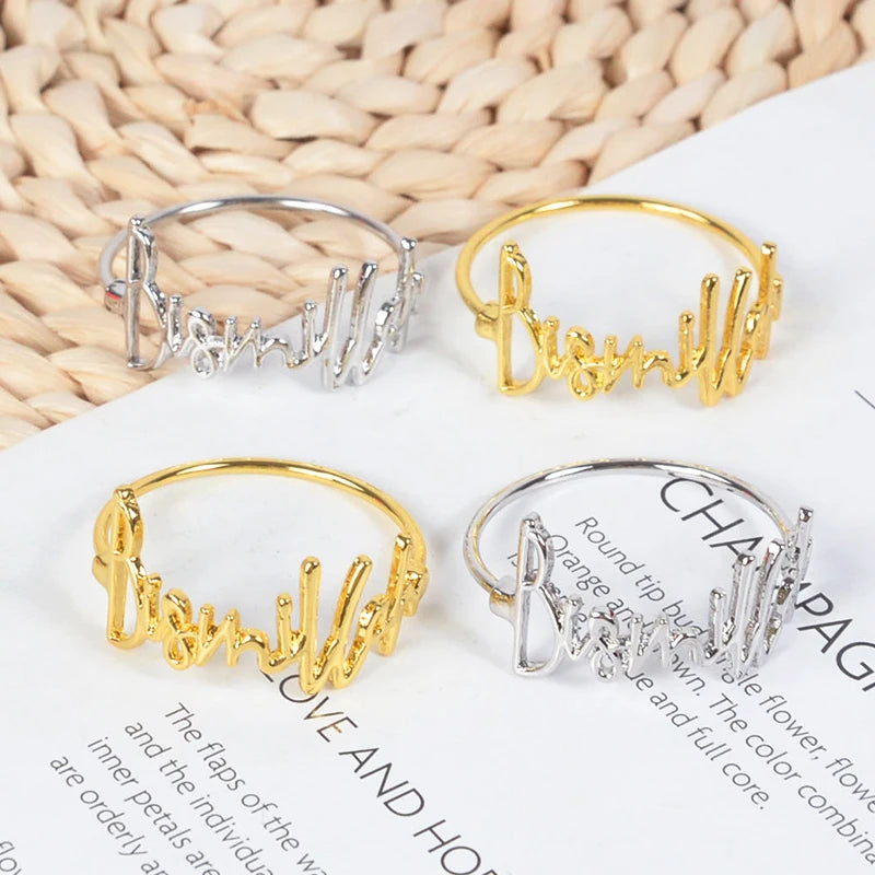 bracelets or argent lettres stylisées ajustables moderne élégants respectueux environnement