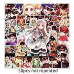 sticker adhésif personnages animés exprimés diverses couleurs dessin animé pack 50PCS carnet téléphone scrapbooking