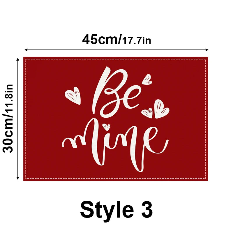 serviettes table rouge coeurs blancs moderne romantique st valentin décoration table mariage
