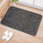 tapis porte gris moderne antidérapant absorbant extérieur 45x70cm texture épaisse motif pieds