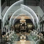 décoration événementielle arche lumineuse scintillantes guirlande papillons lumineux moderne blanche argentée