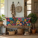 taies d'oreiller motif floral multicolore moderne housse coussin polyester peacheskin zipper 40x40cm 45x45cm 50x50cm