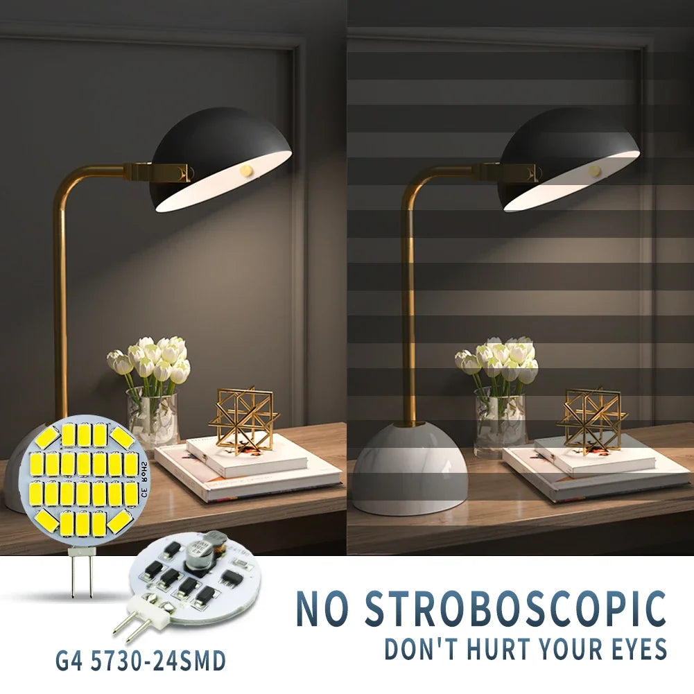 Ampoule led g4 blanc 2w 3w 5w 15led 24led nature white cold white sans