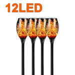 lanterne solaire led effet flamme vacillante moderne noire motif floral étancheextérieur jardin allée patio