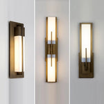 appliques murales moderne bronze géométrique minimaliste éclairage chambre salon salle manger led fixées mur