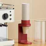 distributeur tasses papier adhésif moderne beige rouge tissé