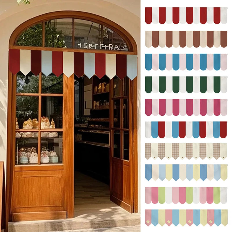 rideau fenêtre décoratif motif géométrique rayures moderne intérieur maison salon cuisine tissu polyester