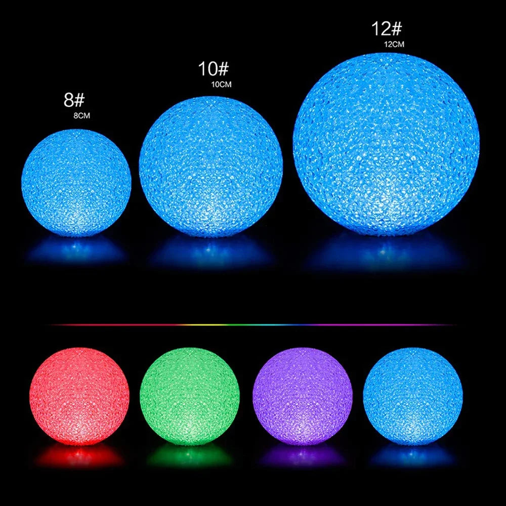 boule lumineuse led colorée moderne 12cm 14cm décoration vacances festive