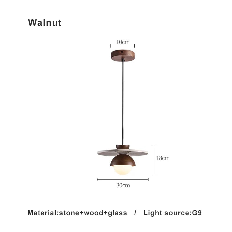 suspension lumineuse bois moderne minimaliste marron clair chambre salon restaurant couloir étude