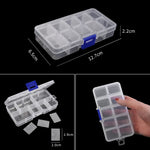 boîte rangement bijoux transparente plastique compartimentée organisateur boucles d'oreille accessoires petits objets