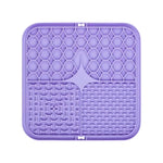 tapis nourriture animaux violet bleu vert orange gouttes d'eau succion tiges pratiques moderne