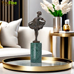 statue décorative ballerine bronze marbre base ornement maison art nouveau décoration collection cadeau
