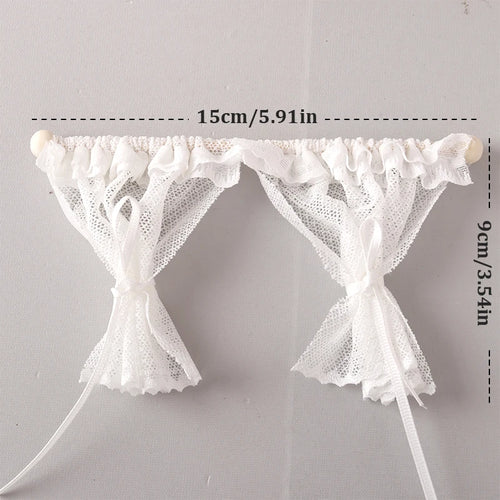 rideau blanc dentelle transparent classique chambre salon decoration français ul 3c