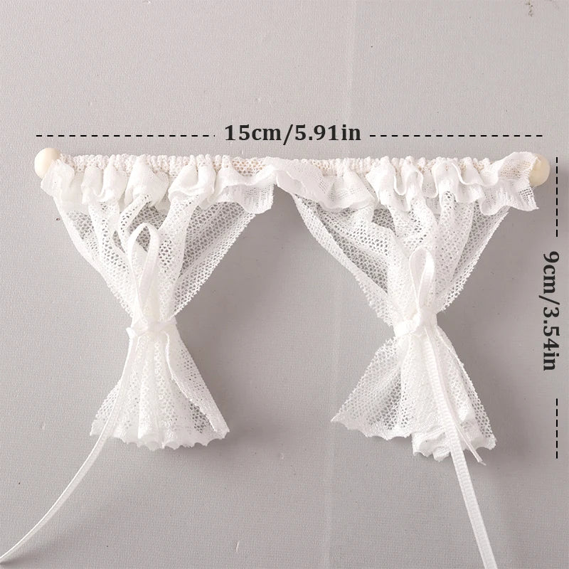 rideau blanc dentelle transparent classique chambre salon decoration français ul 3c