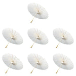 parapluie traditionnel blanc sans motif opacité vintage poignée bois résistant soleil