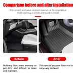 tapis sol voiture noir rayures moderne antidérapant easy to clean