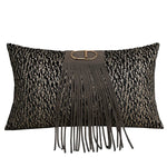 taies d'oreiller carrées rayées noires blanches modernes adhésives 45x45cm coton polyester