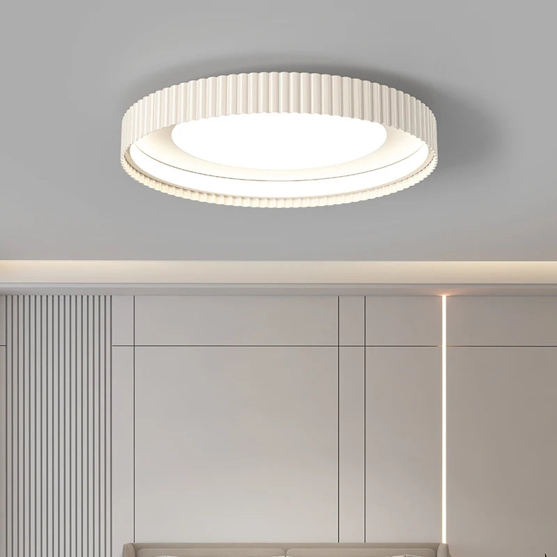 plafonnier led moderne blanc rayures verticales éclairage intérieur chambre salon télécommande flux lumineux 249
