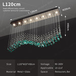 suspension lumineuse led moderne cristal transparent vert blanc
