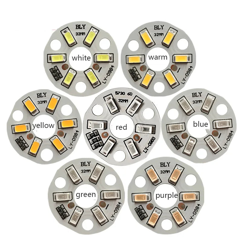 plaque led colorée diamètre 32mm blanc chaud jaune bleu vert violet rouge moderne câbles