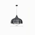 suspension lumineuse rotin tissée main boho rustique naturelle salon cuisine maison d'hôtes
