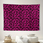 tapisserie imprimée léopard rose moderne salon chambre décoration murale polyestère lavable