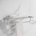 accessoires salle bain chrome porte serviettes double porte savon papier toilette brosse wc moderne