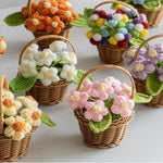 panier osier fleurs traditionnel marron clair décor intérieur maison fêtes anniversaires baby shower