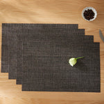tapis table rectangulaire moderne gris foncé durable respectueux environnement pièces texture linéaire sans glisser