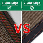 toile protection solaire marron clair rayures noires rouges moderne 75 cent non étanche pehd