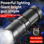 lampe poche led rechargeable modes éclairage distance 500mètres noir argenté moderne