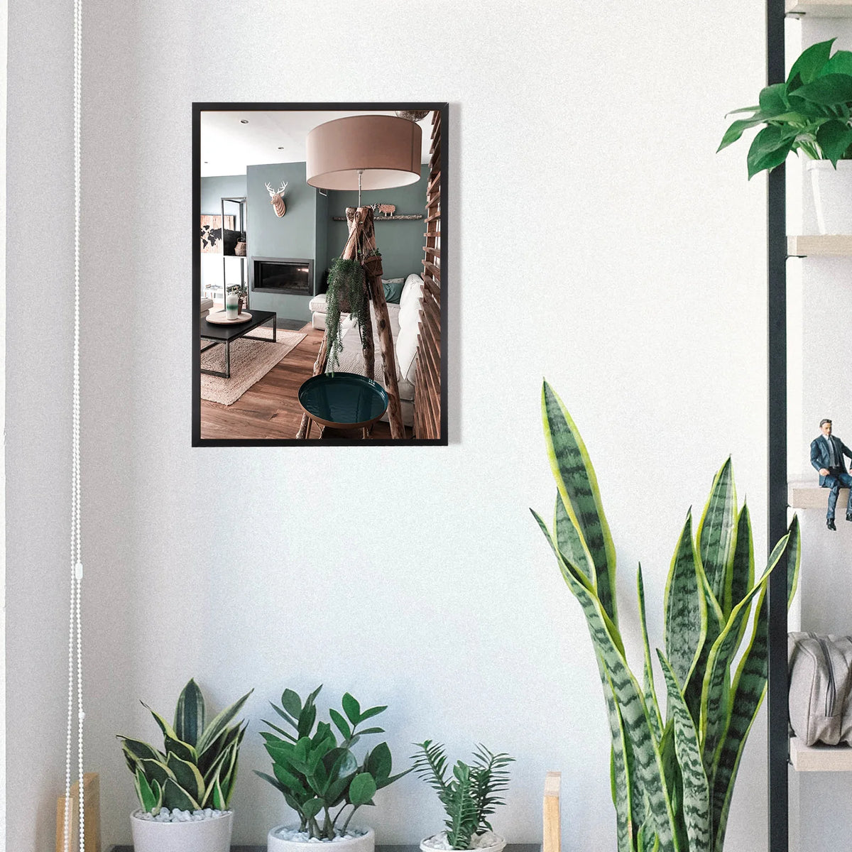 cadre photo moderne minimaliste bois noir beige 30cm 42cm opaque carton epaisseur variable