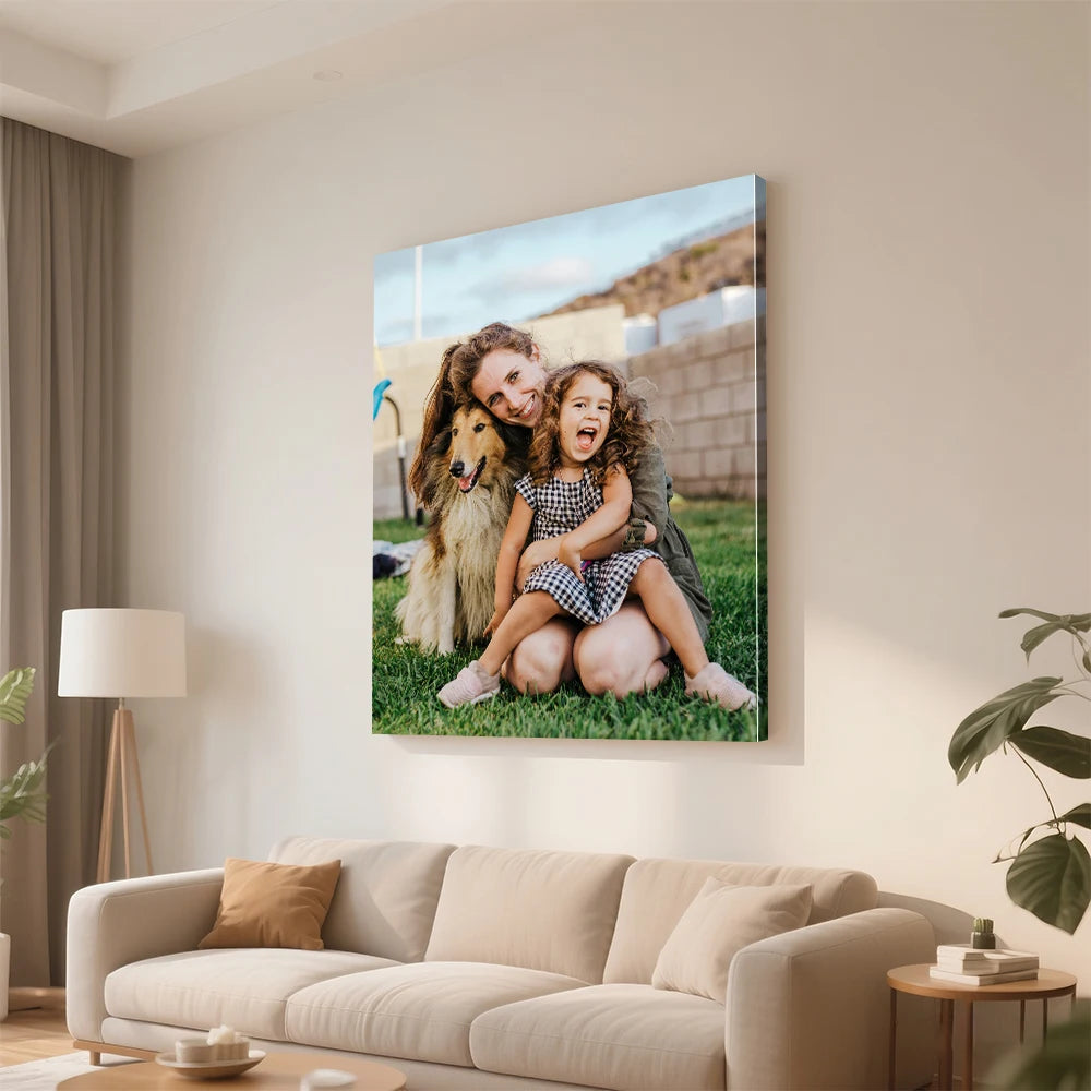toile d'art photo personnalisée moderne multicolore sans cadreversible cadre