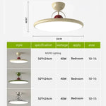 lampe moderne ronde acrylique vert blanc rouge 50h24cm led