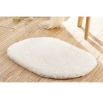 tapis bain doux absorbant mousse mémoire forme ovale couleur variée moderne
