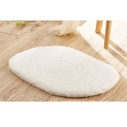 tapis bain doux absorbant mousse mémoire forme ovale couleur variée moderne