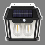 lampes solaires murales extérieures détecteur mouvement ip65 rustique industriel led ambrée