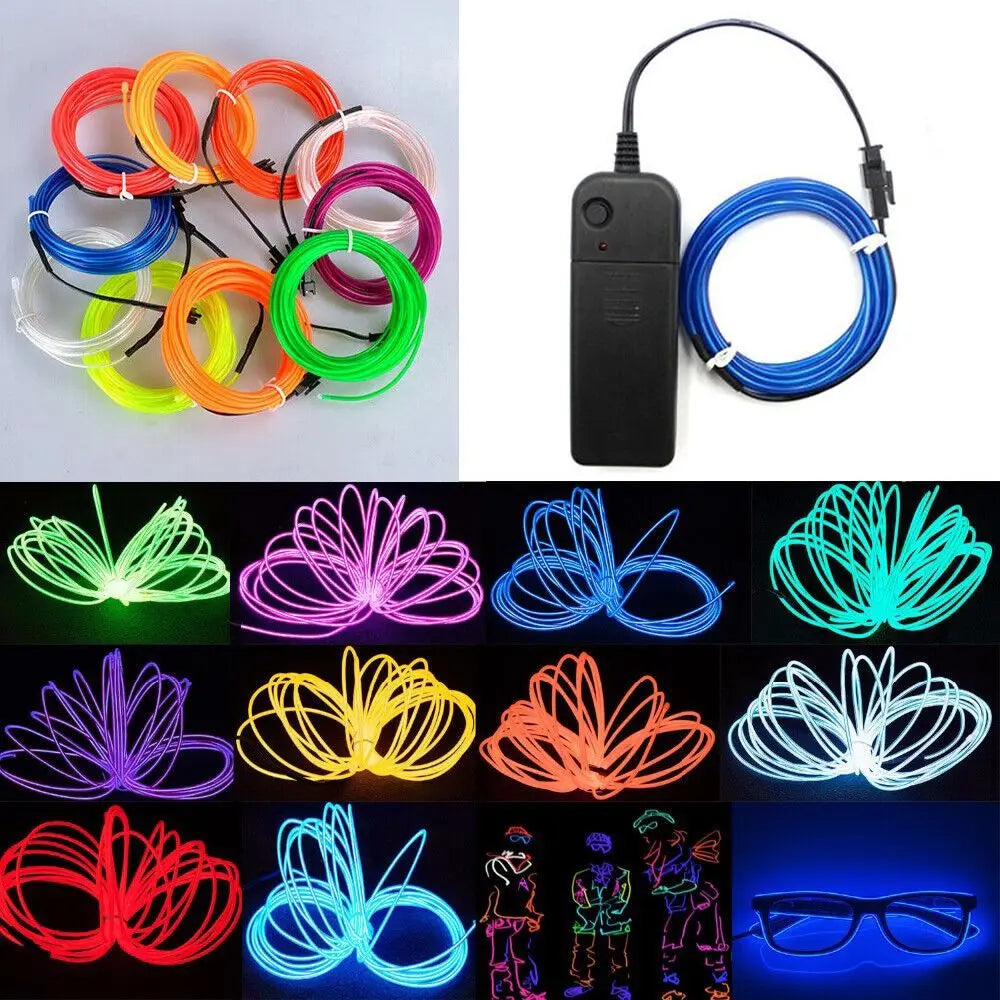 fil lumineux flexible multicolore adhésif occasion fête moderne commande batterie incluses