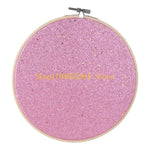 anneau broderie pailleté moderne bleu clair rose noir vis fixe wicker