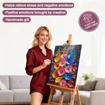 tableau peindre fleurs colorées toile peinture propylène pinceaux peintures guide moderne décoration maison hobby