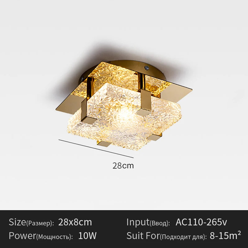 lampe moderne or transparent texture marbrée verre cuivre led acier vis facile chambre salon