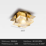 lampe moderne or transparent texture marbrée verre cuivre led acier vis facile chambre salon