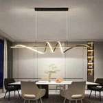 lumière suspendue moderne abstraite 100cm 120cm noir blanc doré minimaliste
