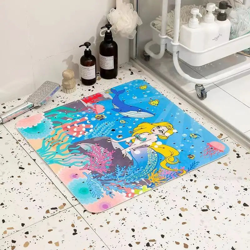tapis bain marin dessin animé poissons méduses coraux adhésifs antidérapants salle bain enfants adultes
