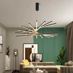 suspension lumineuse moderne diagonale géométrique noir blanc boisclair led