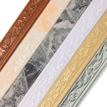 bordure plinthe auto adhésive ornements floraux beige gris marron rose blanc classique