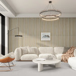 papier peint vinyle moderne imitation grille bois beige noir autocollant cuisine chambre salon